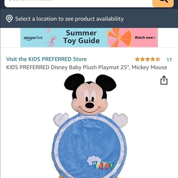 Disney Bundle Mickey Mouse Baby Plush Playmat & NEW Age Blocks Set - Picture 15 of 16